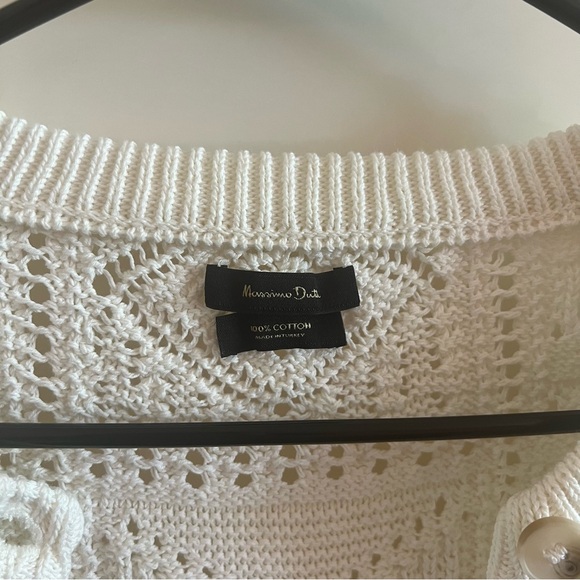Massimo Dutti Short Sleeve Open Knit Cardigan - Picture 9 of 9